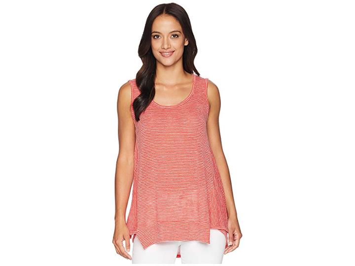 Nally & Millie Panel Seam Piped Stripe Tank (poppy Red) Women's Sleeveless