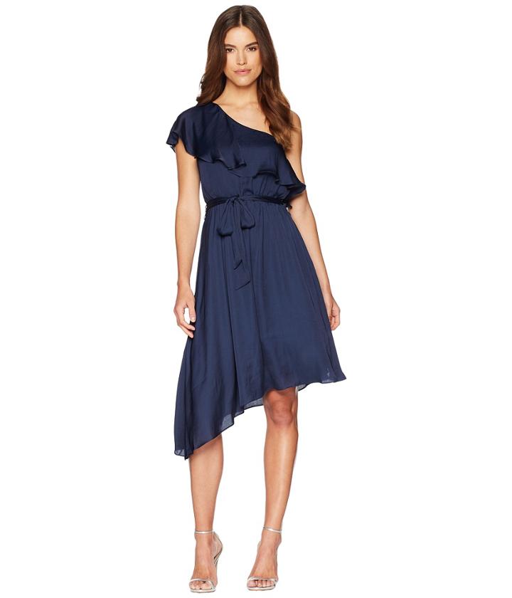 Bardot Waterfall Dress (navy) Women's Dress