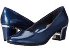 Soft Style Deanna (navy Cross Hatch Patent/silver) Women's 1-2 Inch Heel Shoes