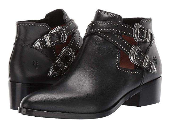 Frye Ray Deco Western Shootie (black) Cowboy Boots