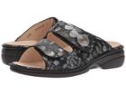 Finn Comfort Sansibar (black/silver) Women's Slide Shoes