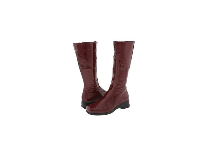 La Canadienne Blanche (cherry Crinkle Patent) Women's Zip Boots
