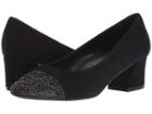 Vaneli Pepper (black Suede/black Glitter) Women's 1-2 Inch Heel Shoes