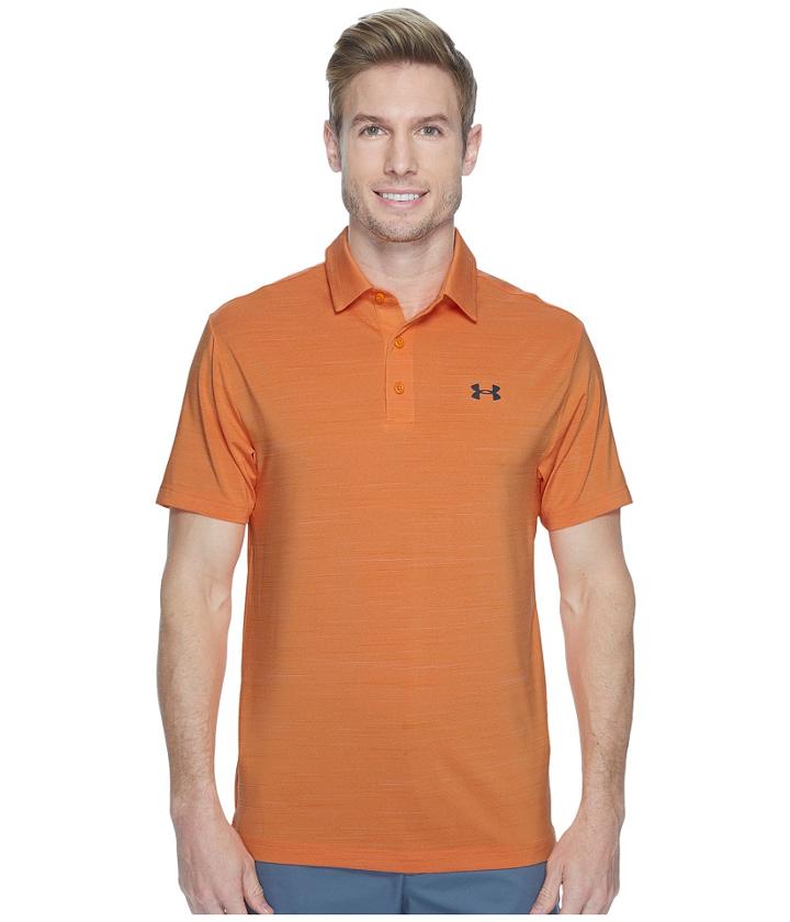 Under Armour Golf Ua Playoff Polo (mandarin/mandarin/rhino Gray 2) Men's Short Sleeve Knit