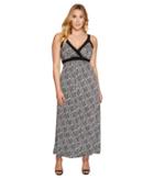 Karen Kane Plus Plus Size Banded Maxi Dress (print) Women's Dress