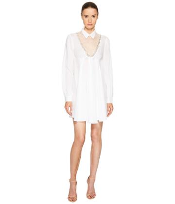 Francesco Scognamiglio Long Sleeve Collared Dress (white) Women's Dress