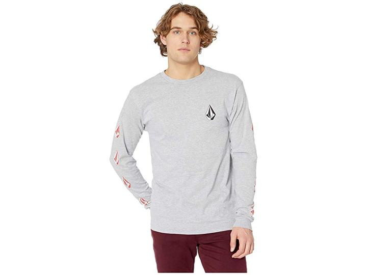 Volcom Deadly Stones Long Sleeve Tee (heather Grey) Men's T Shirt