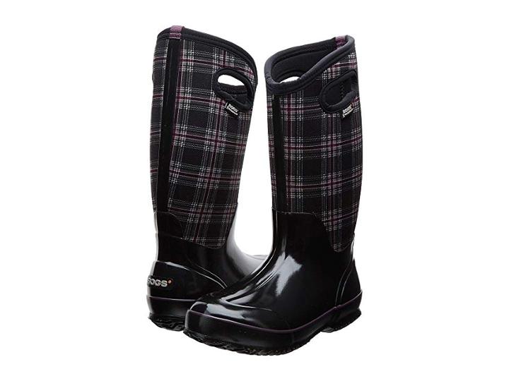 Bogs Classic Winter Plaid Tall (black Multi) Women's Shoes
