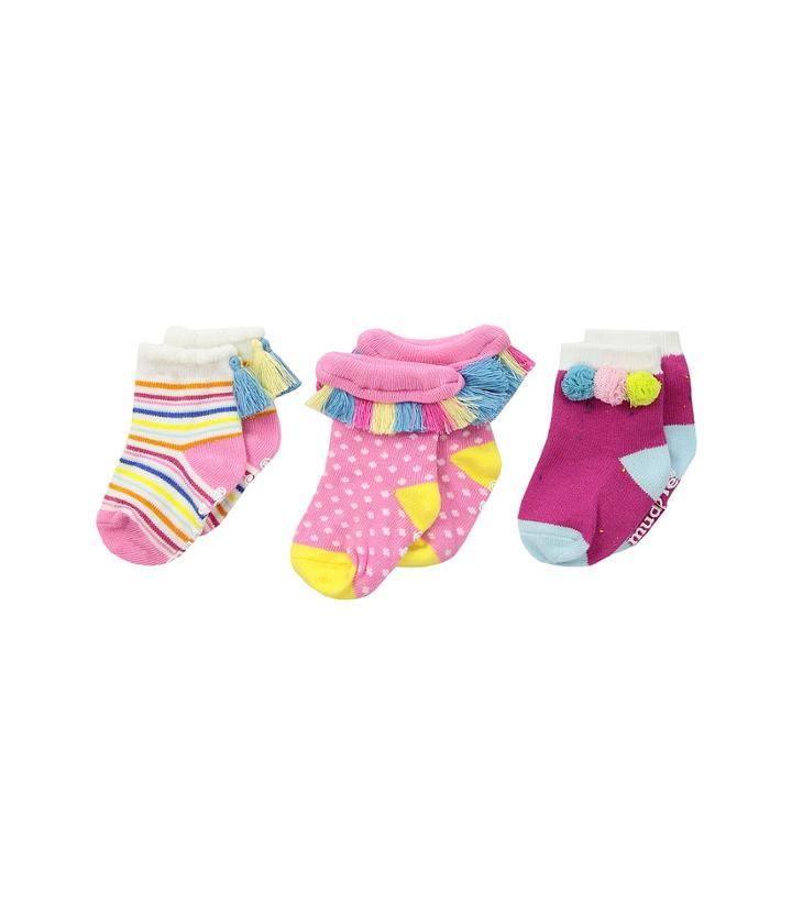 Mud Pie Summer Fun Socks Set (infant) (pink) Girls Shoes