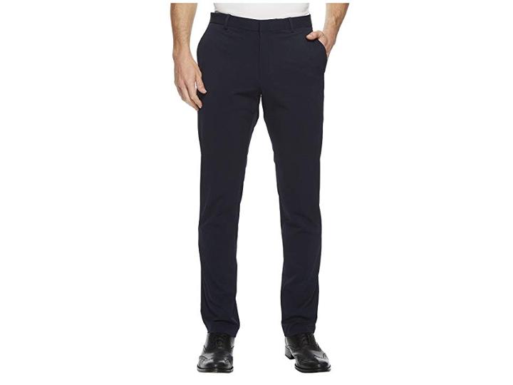 Perry Ellis Slim Fit Seersucker Textured Suit Pant (dark Sapphire) Men's Clothing