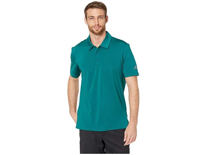 Adidas Golf Ultimate Solid Polo (noble Green) Men's Clothing