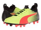 Puma Kids Evoknit Ftb Fg Soccer (little Kid/big Kid) (fizzy Yellow/red Blast/puma Black) Kids Shoes