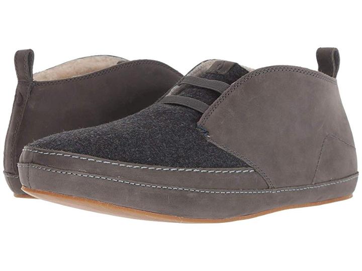 Olukai Moloa Slipper Mid (dark Shadow/dark Shadow) Men's Slippers