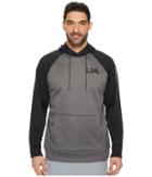 Under Armour Armour Fleece Color Block Pullover Hoodie (carbon Heather/black) Men's Sweatshirt