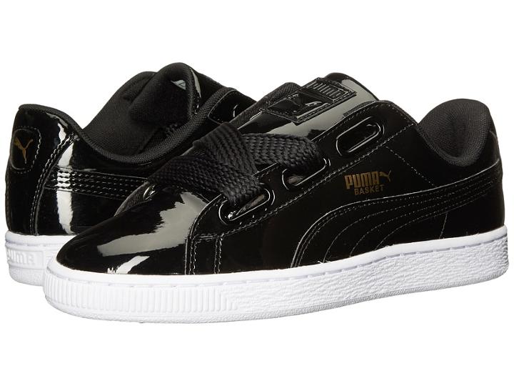 Puma Basket Heart Patent (puma Black/puma Black) Women's Shoes