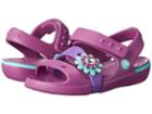 Crocs Kids Keeley Petal Charm Flat (toddler/little Kid) (viola/neon Purple) Girls Shoes