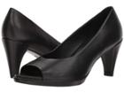 Ecco Shape 55 Peep Toe Sleek (black Calf Leather) High Heels