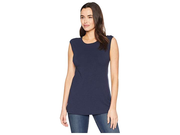 Nic+zoe Perfect Layer Top (dark Indigo) Women's Clothing