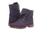 Timberland Jayne Fold Down Boot (dark Purple Nubuck) Women's Lace-up Boots