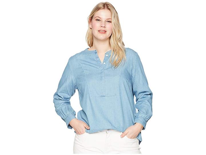 Levi's(r) Plus Sandy Popover With Bib (medium Authentic) Women's Clothing