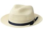 Stacy Adams Vented Poly Braid Fedora (ivory) Caps