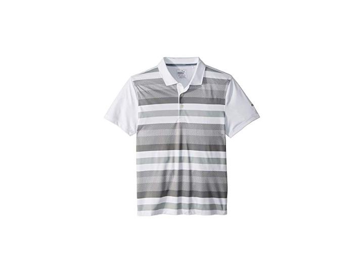 Puma Golf Kids Turf Stripe Polo Jr (big Kids) (quiet Shade) Boy's Short Sleeve Knit