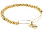 Alex And Ani Euphrates Beaded Expandable Bangle (shiny Gold) Bracelet