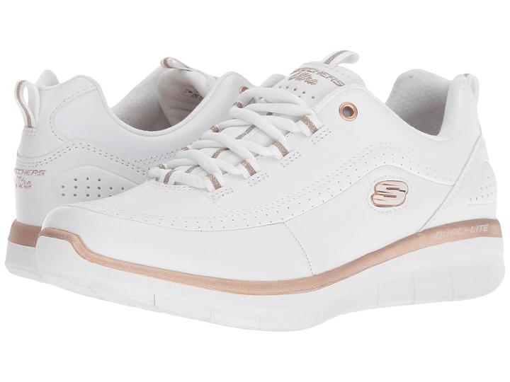 Skechers Synergy 2.0 (white/rose Gold) Women's Shoes