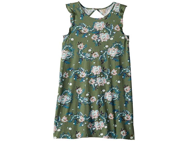 Roxy Kids Lovely Place Dress (big Kids) (olive Arizona Rising) Girl's Dress