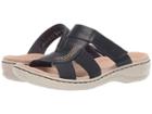 Clarks Leisa Emily (navy Leather/textile Combo) Women's Sandals