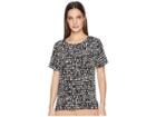 Eileen Fisher Round Neck Short Sleeve Top (pebble) Women's Clothing