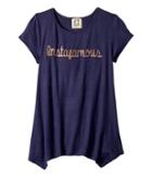 People's Project La Kids Insta Fame Knit Tee (big Kids) (dark Navy) Girl's T Shirt