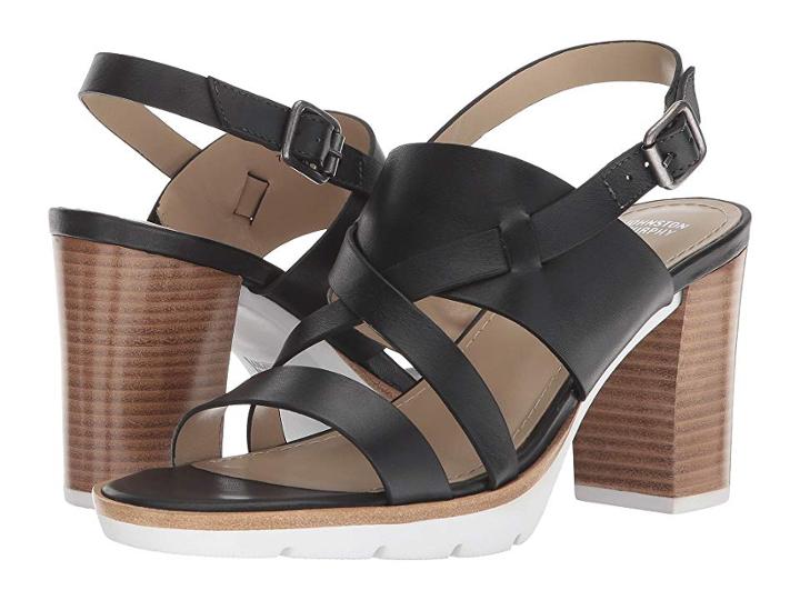 Johnston & Murphy Kayla (black Calfskin) Women's Sling Back Shoes