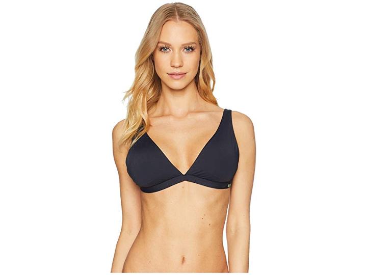 Roxy Solid Softly Love Elongated Tri Top (anthracite) Women's Swimwear