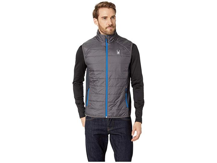 Spyder Glissade Insulator Vest (polar/black/turkish Sea) Men's Vest