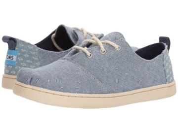 Toms Kids Lumin (little Kid/big Kid) (blue Slub Chambray) Girl's Shoes