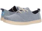 Toms Kids Lumin (little Kid/big Kid) (blue Slub Chambray) Girl's Shoes