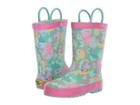 Western Chief Kids Sea Stars Rain Boot (toddler/little Kid) (aqua) Girls Shoes