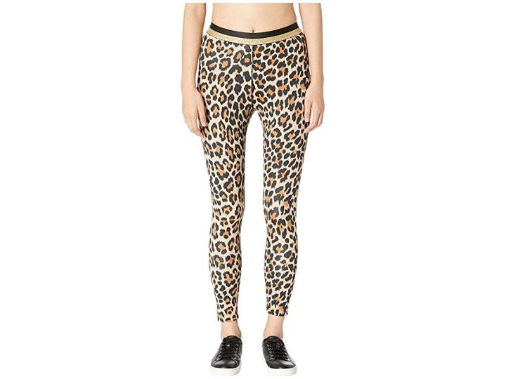 Kate Spade New York Athleisure Dashing Beauty Leopard Leggings (roasted Peanut) Women's Casual Pants