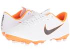 Nike Kids Vapor 12 Academy Mg Soccer (toddler/little Kid/big Kid) (white/metallic Cool Grey/total Orange) Kids Shoes