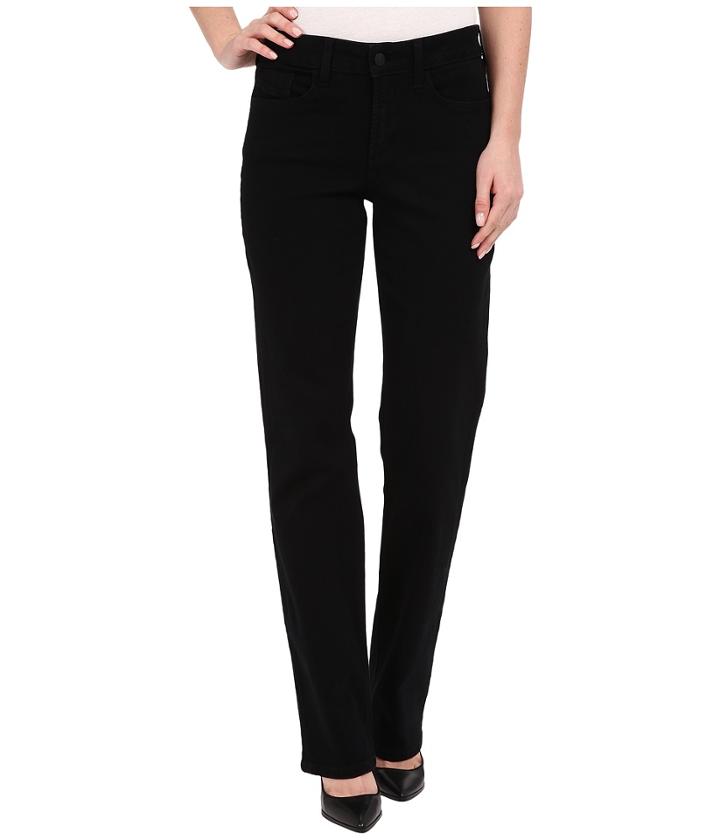 Nydj Hayley Straight In Black (black) Women's Jeans