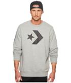 Converse Star Chevron Graphic Crew (vintage Grey Heather) Men's Sweatshirt