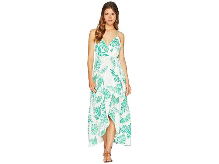J.o.a. Wrap Dress (palms) Women's Dress