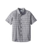 Columbia Kids Rapid Rivers Short Sleeve Shirt (little Kids/big Kids) (shark Small Plaid) Boy's Short Sleeve Button Up