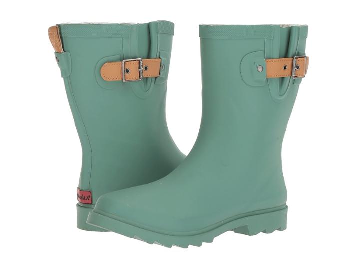 Chooka Top Solid Mid Rain Boot (sage Matte) Women's Rain Boots