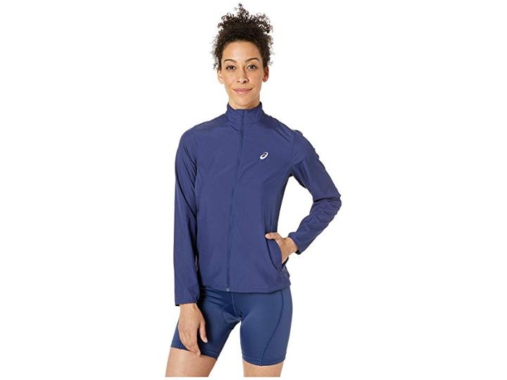 Asics Run Silver Jacket (indigo Blue) Women's Coat
