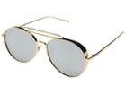 Thomas James La By Perverse Sunglasses Solid Gold (dancer/gold Metal/smoke Mirrored) Fashion Sunglasses