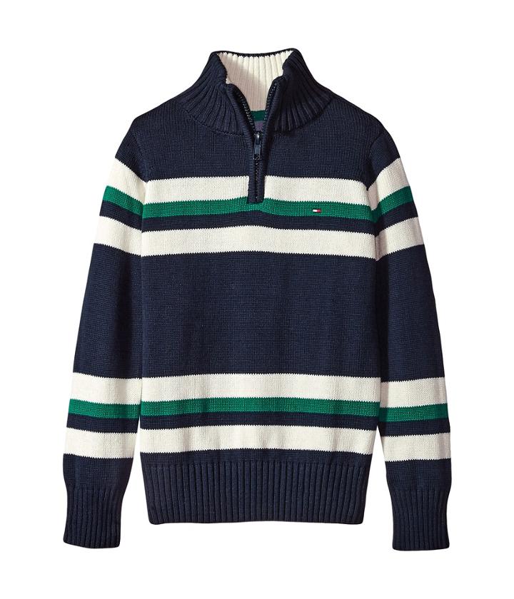 Tommy Hilfiger Kids Leon 1/2 Zip Sweater (toddler/little Kids) (swim Navy) Boy's Sweater