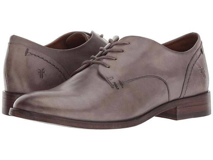 Frye Elyssa Oxford (grey Dip-dyed Leather) Women's Lace Up Wing Tip Shoes