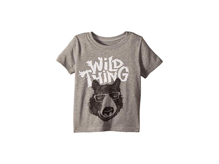 Life Is Good Kids Wild Thing Bear Crusher (toddler) (heather Gray) Kid's T Shirt